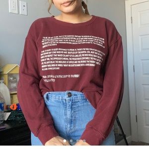 Quote sweater